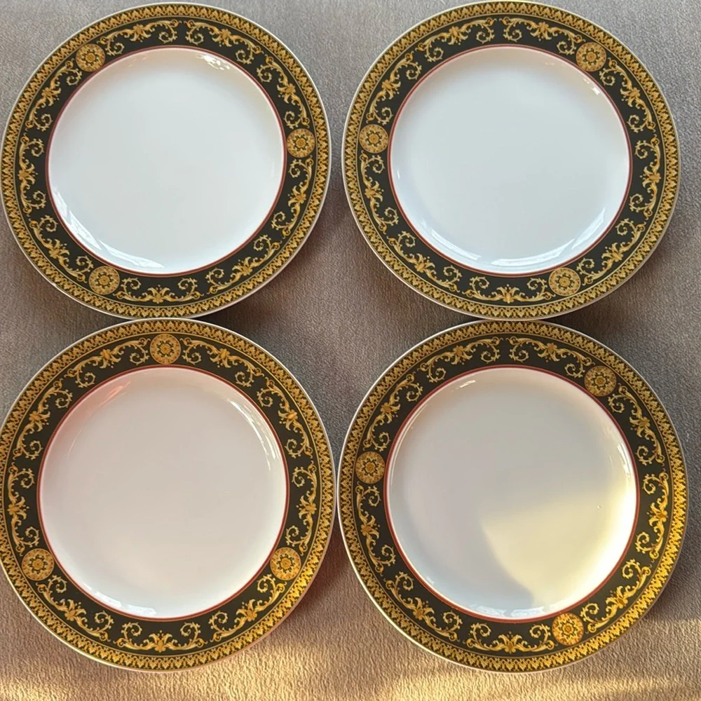 Versace Rosenthal Medusa dinner plate set 4